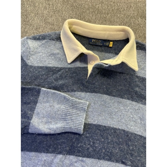 Polo Ralph Lauren Other - POLO RALPH LAUREN Men's Blue Striped 100% Wool Rugby Sweater Shirt RTL $298 XL